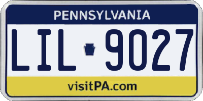 PA license plate LIL9027