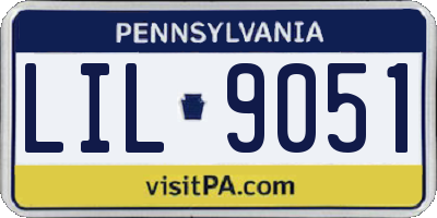 PA license plate LIL9051