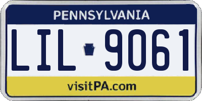 PA license plate LIL9061