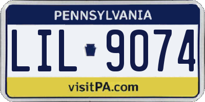 PA license plate LIL9074