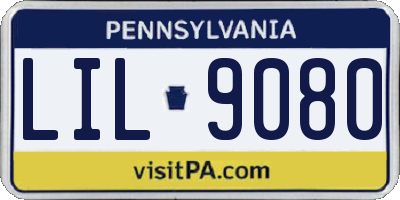PA license plate LIL9080