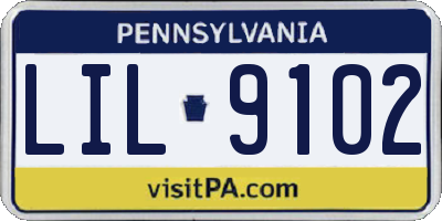 PA license plate LIL9102