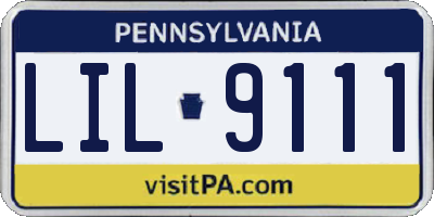 PA license plate LIL9111