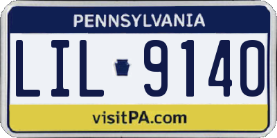 PA license plate LIL9140