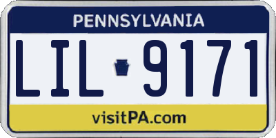 PA license plate LIL9171