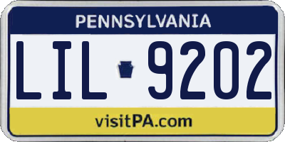 PA license plate LIL9202