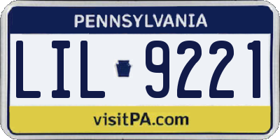 PA license plate LIL9221