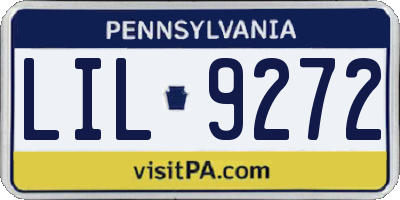PA license plate LIL9272