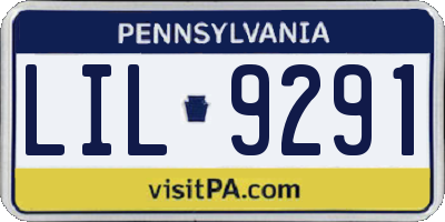 PA license plate LIL9291