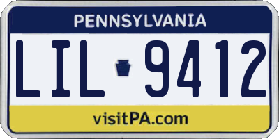 PA license plate LIL9412