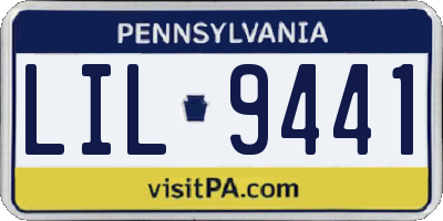 PA license plate LIL9441