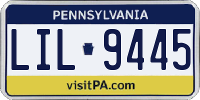 PA license plate LIL9445