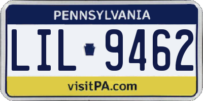 PA license plate LIL9462