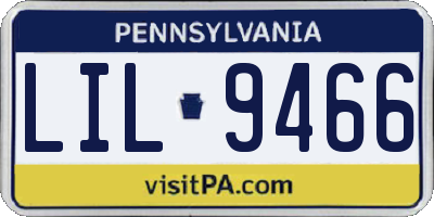 PA license plate LIL9466
