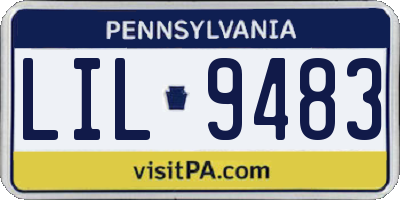 PA license plate LIL9483