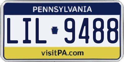 PA license plate LIL9488