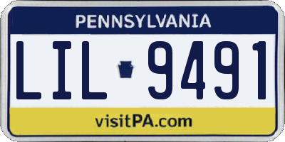 PA license plate LIL9491