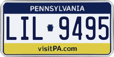PA license plate LIL9495