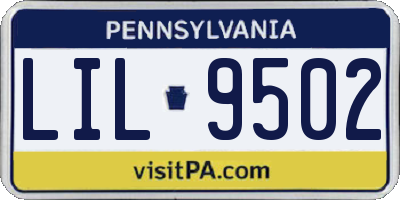 PA license plate LIL9502