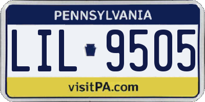 PA license plate LIL9505
