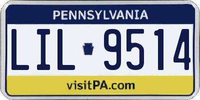 PA license plate LIL9514