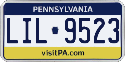 PA license plate LIL9523