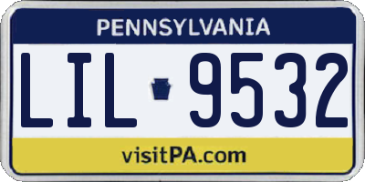 PA license plate LIL9532