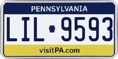 PA license plate LIL9593