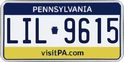 PA license plate LIL9615