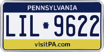 PA license plate LIL9622
