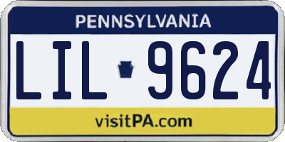 PA license plate LIL9624