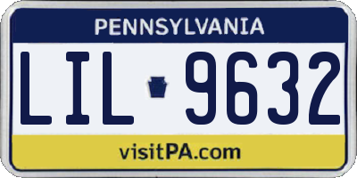 PA license plate LIL9632