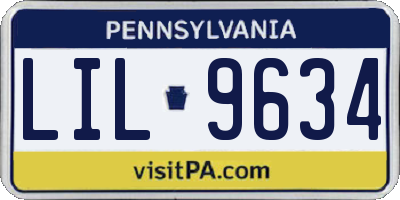 PA license plate LIL9634