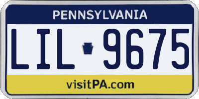 PA license plate LIL9675