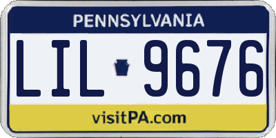 PA license plate LIL9676
