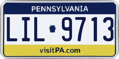 PA license plate LIL9713