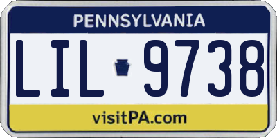 PA license plate LIL9738