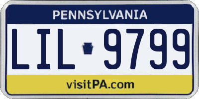 PA license plate LIL9799