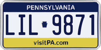 PA license plate LIL9871