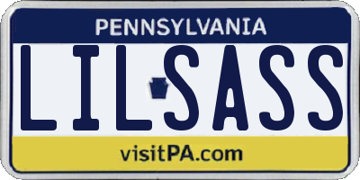 PA license plate LILSASS