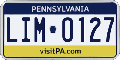PA license plate LIM0127