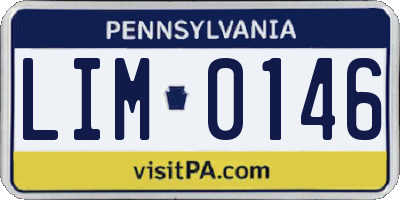 PA license plate LIM0146