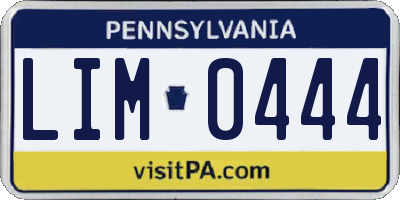 PA license plate LIM0444