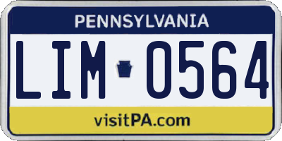 PA license plate LIM0564