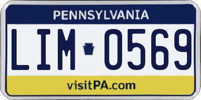 PA license plate LIM0569