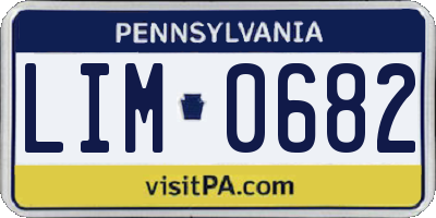 PA license plate LIM0682