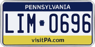 PA license plate LIM0696