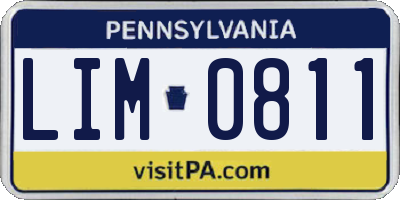 PA license plate LIM0811