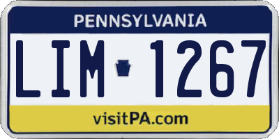 PA license plate LIM1267