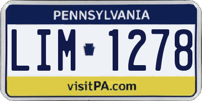 PA license plate LIM1278